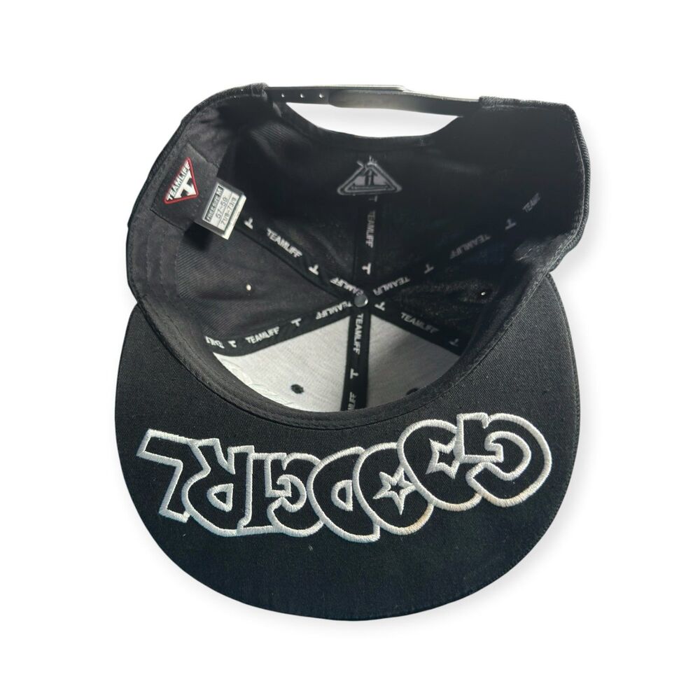 Bad Boy Good Girl Flat Bill Snapback Hat Black Adjustable Y2K Cap - Picture 3 of 5